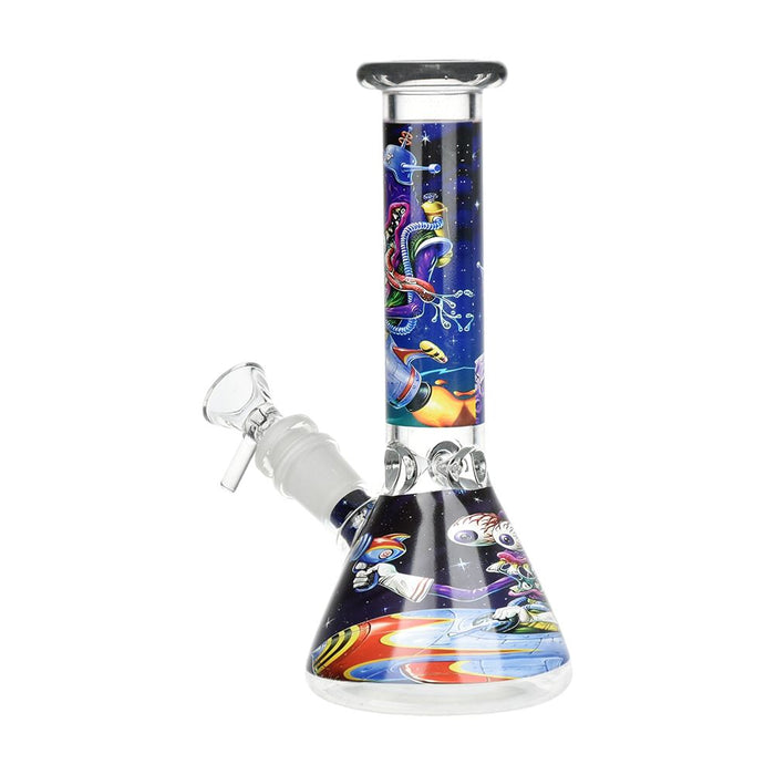 Space Monster Glass Beaker Bong Smoking Set - 7.75"
