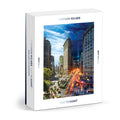 The Stephen Wilkes Day To Night® New York City Notecard Set by Stephen Wilkes Photography, Inc. features notecards with a time-lapse image of the Flatiron Building blending day and night views.