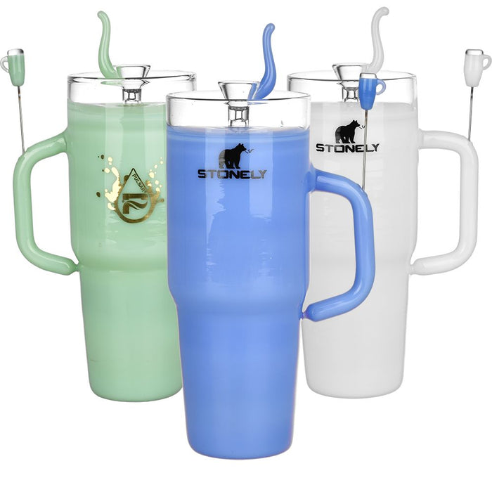 Stonely Cup Glass Bong - 8.5"