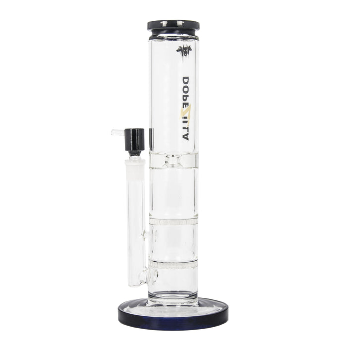 Straight Tube  Honeycomb Percolator Glass Bong | Cerberus