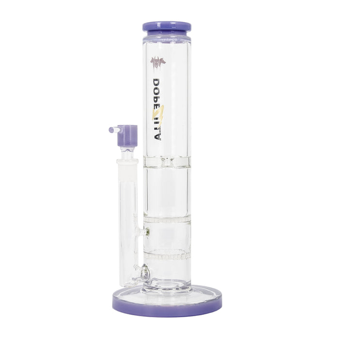 Straight Tube  Honeycomb Percolator Glass Bong | Cerberus