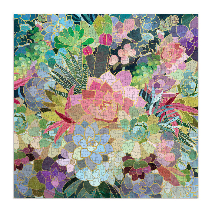 Succulent Mosaic 500 Piece Foil Puzzle Puzzles Mia Chiarro