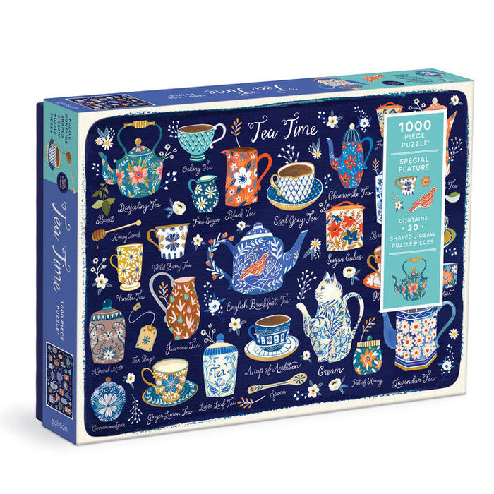Tea Time 1000 Piece Puzzle with Shaped Pieces Puzzles Christine de Carvahlo