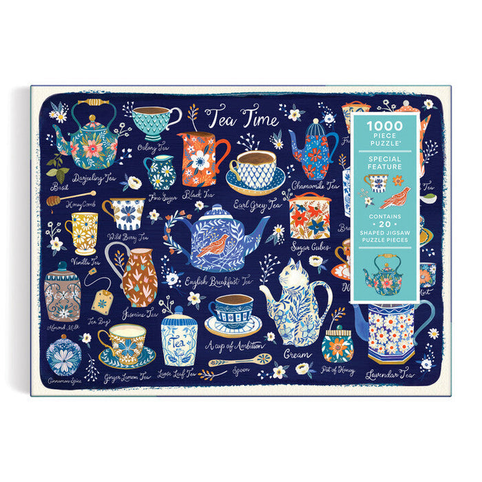 Tea Time 1000 Piece Puzzle with Shaped Pieces Puzzles Christine de Carvahlo