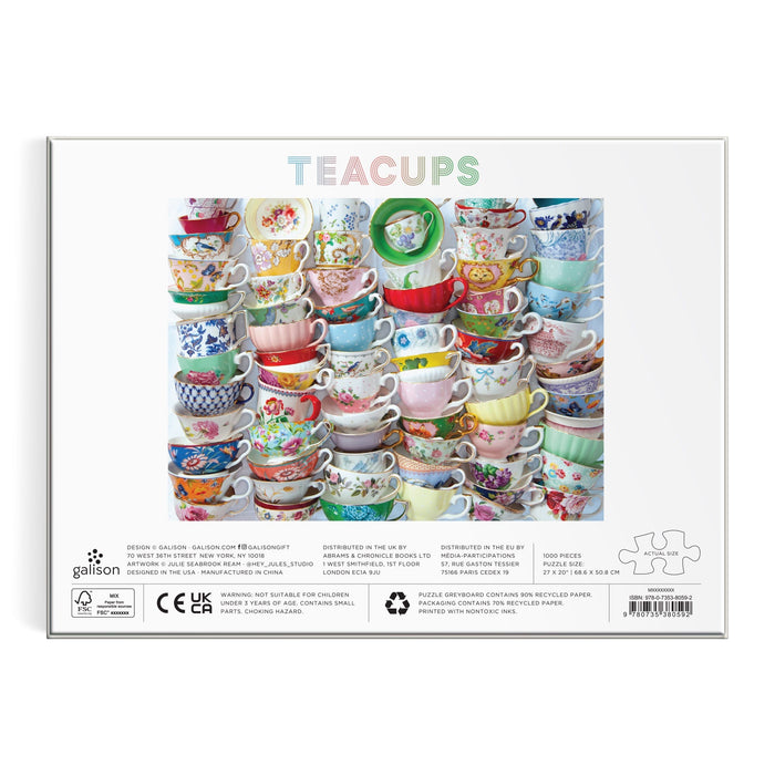 Teacups 1000 Piece Puzzle 1000 Piece Puzzles Julie Seabrook Ream