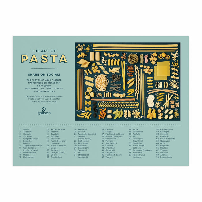 The Art of Pasta 1000 Piece Puzzle with Shaped Pieces Lucy Schaeffer