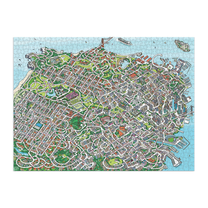 The City By the Bay 1000 Piece Maze Puzzle Galison