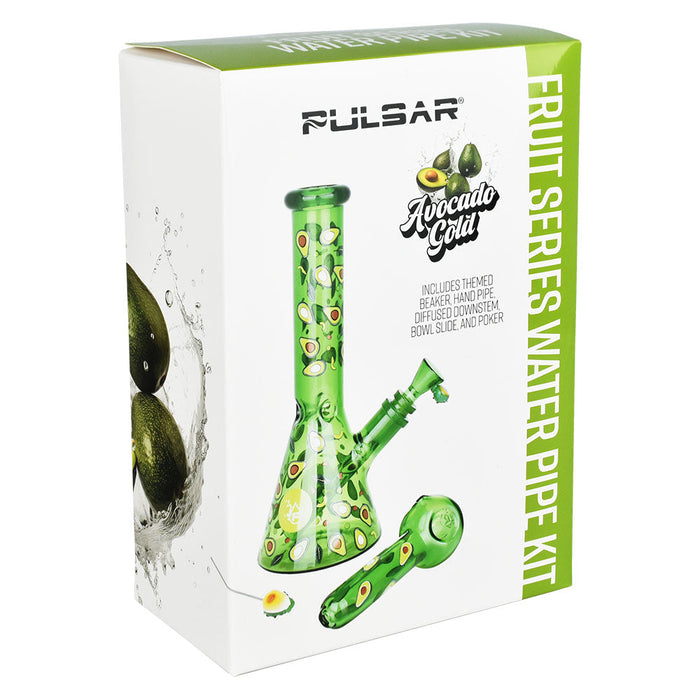Pulsar Avocado Gold water pipe kit packaging on a white background