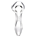 Clear glass Pipe spoon style on a white background
