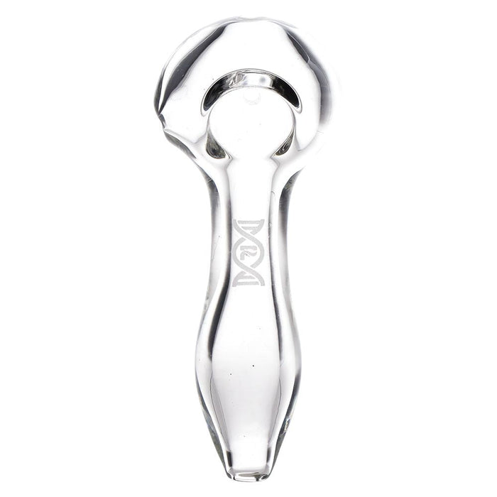 Clear glass Pipe spoon style on a white background