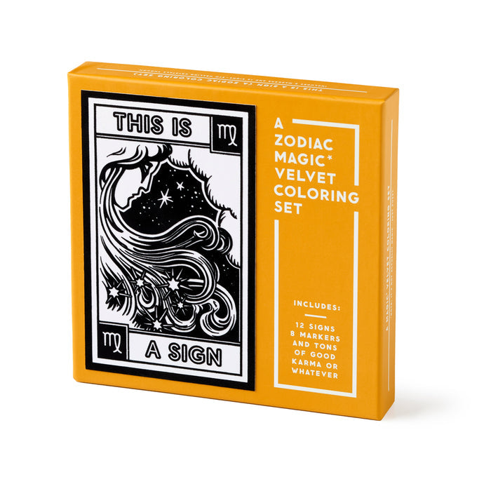 This Is A Sign Magic Velvet Zodiac Coloring Set Brass Monkey