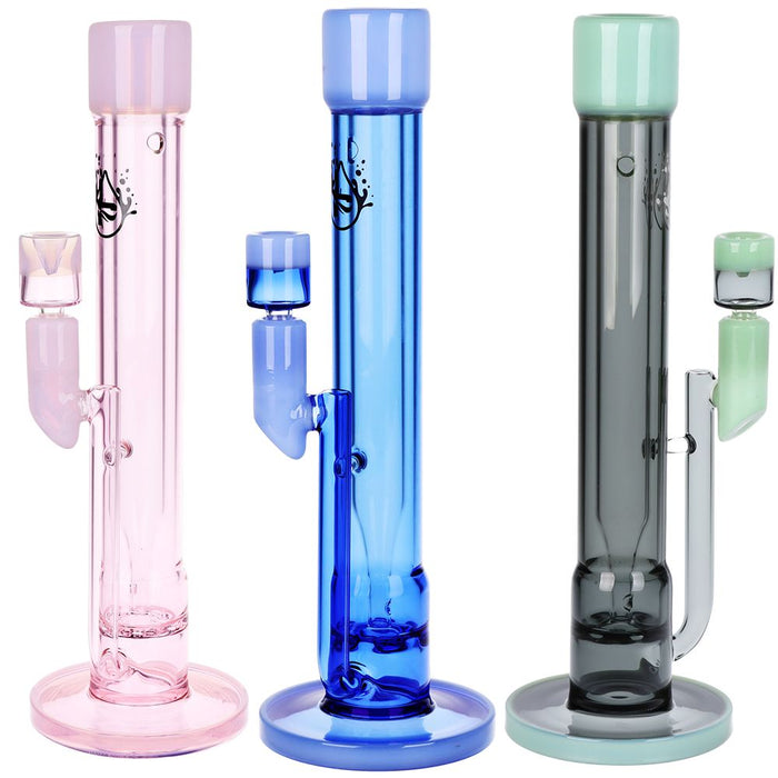 Transporter Kicked Straight Tube Glass Bong - 14"