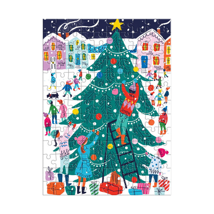 Tree Decorating 130pc Puzzle Ornament Holiday Ornament Puzzle Louise Cunningham