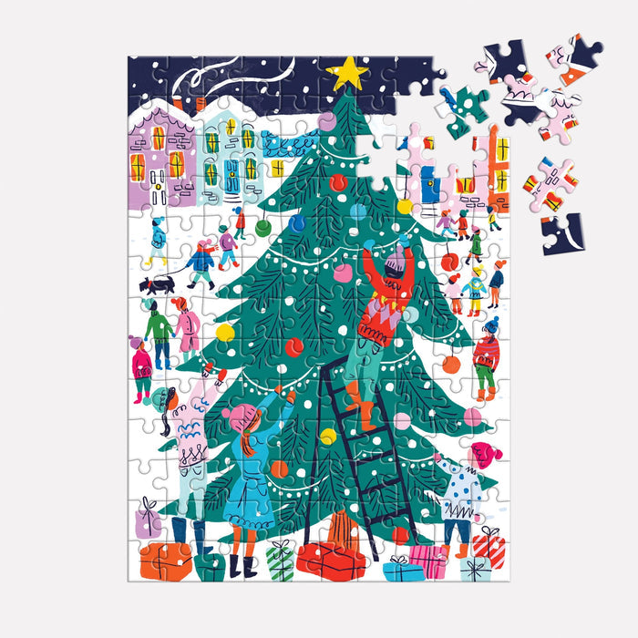 Tree Decorating 130pc Puzzle Ornament Holiday Ornament Puzzle Louise Cunningham