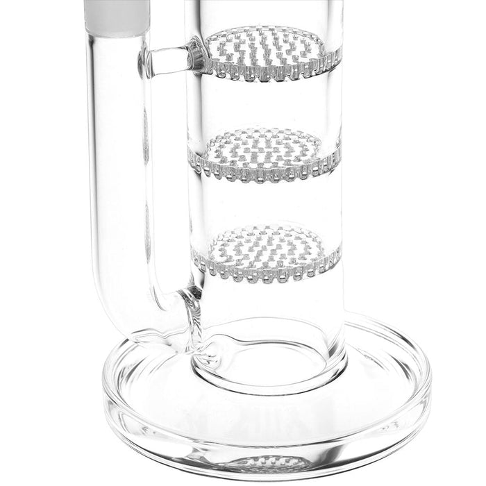 Triple Honeycomb Perc Straight Tube Water Pipe - 15"