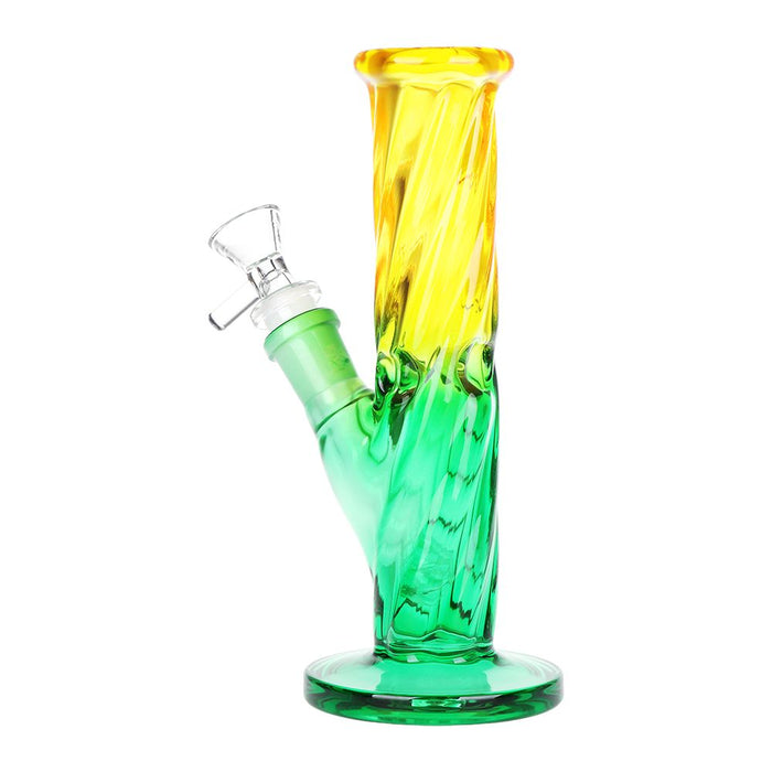 Twist Ombre Straight Tube Glass Water Pipe