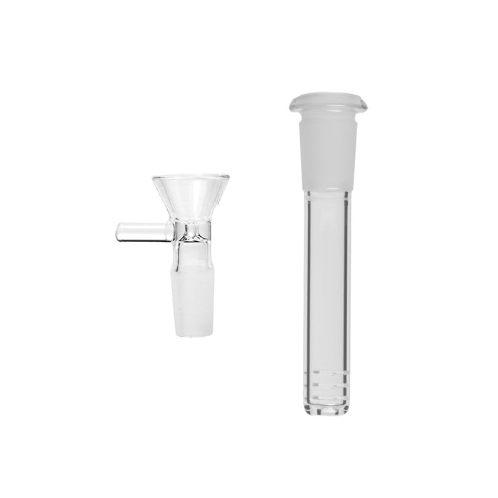 Twisted Iridescent Straight Tube Glass Bong