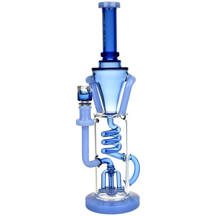 Twister Glass Recycler Water Pipe - 14.5"