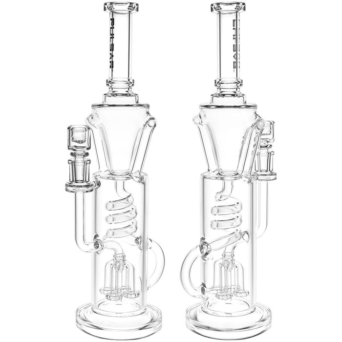 Twister Glass Recycler Water Pipe - 14.5"