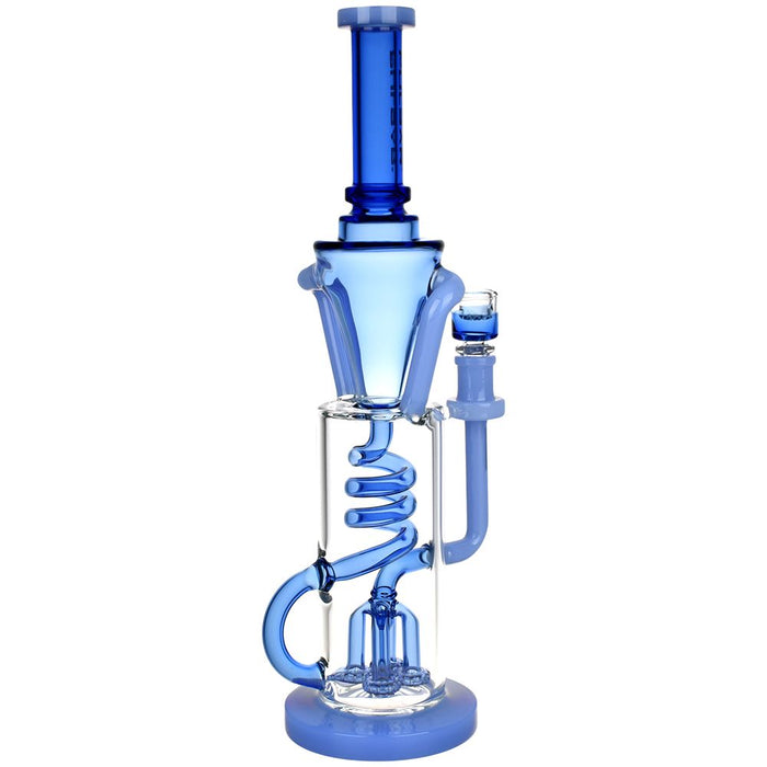 Twister Glass Recycler Water Pipe - 14.5"