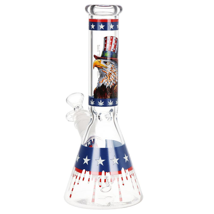 Uncle Sam Eagle Glass Beaker Bong - 9.75"
