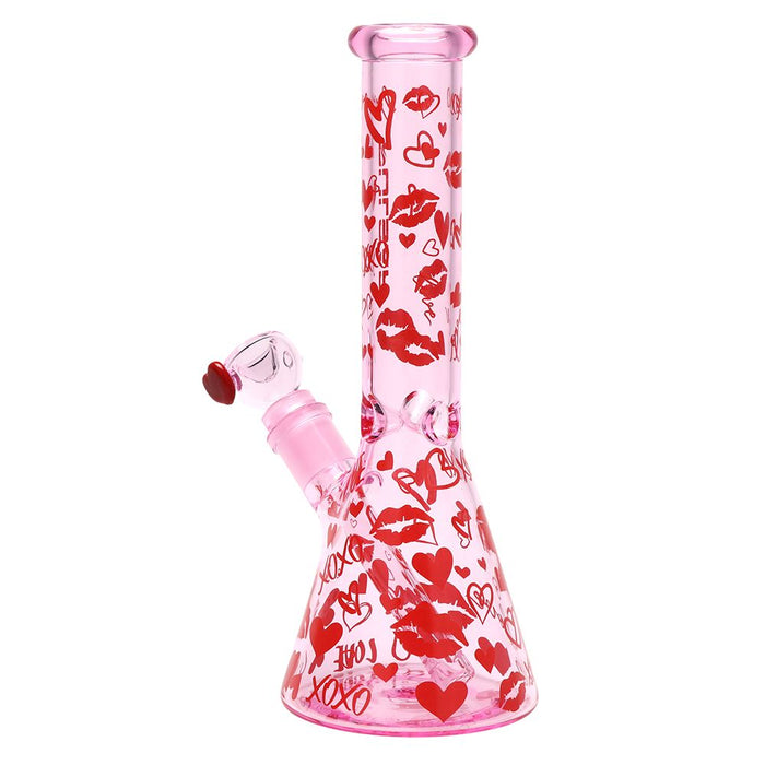 Valentine Glass Pink Bongs Xoxo