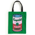 Warhol Soup Can Canvas Tote Bag - Green Tote Bags Andy Warhol Foundation For The Visual Arts