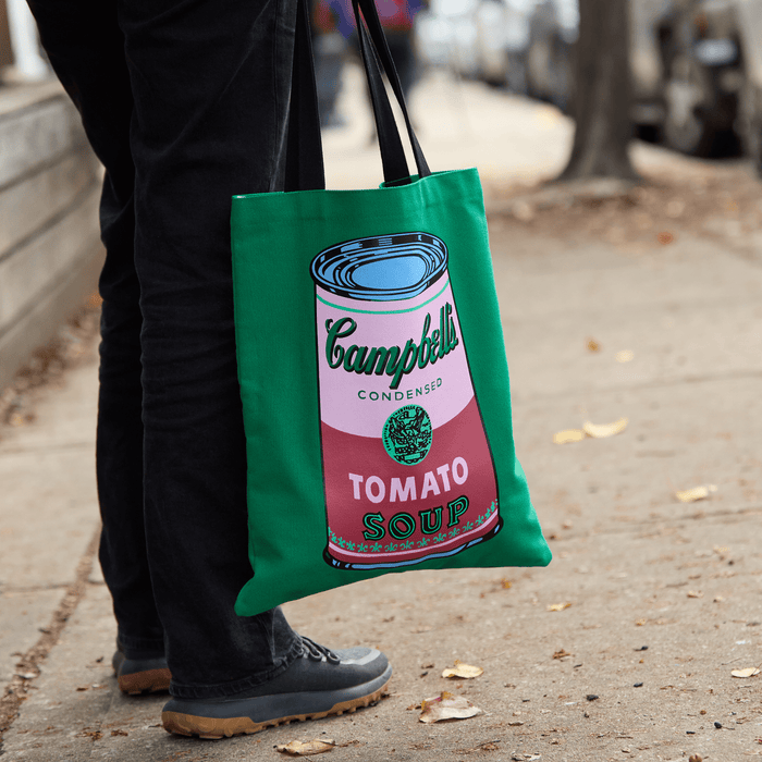 Warhol Soup Can Canvas Tote Bag - Green Tote Bags Andy Warhol Foundation For The Visual Arts