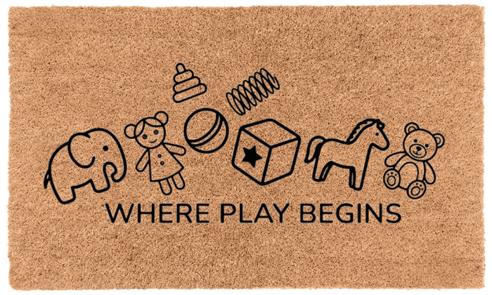 Where Play Begins Coir Mat