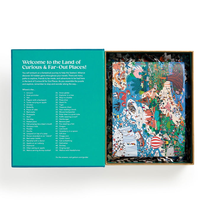 Where's ________? Curious and Far Out Places 500 Piece Search and Find Puzzle Jigsaw Puzzle Hye Jin Chung
