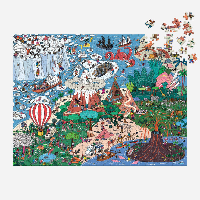 Where's ________? Curious and Far Out Places 500 Piece Search and Find Puzzle Jigsaw Puzzle Hye Jin Chung