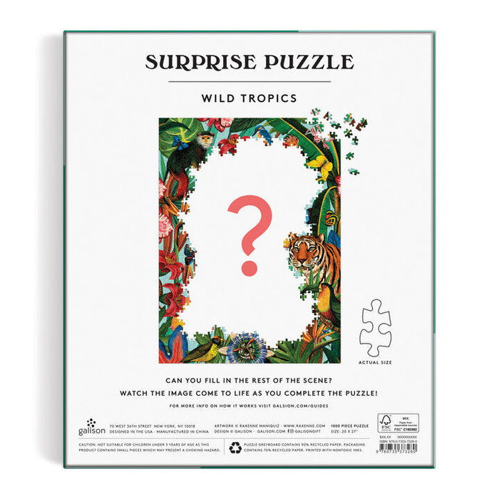 Wild Tropics 1000 Piece Surprise Puzzle Puzzles Raxenne Maniquiz