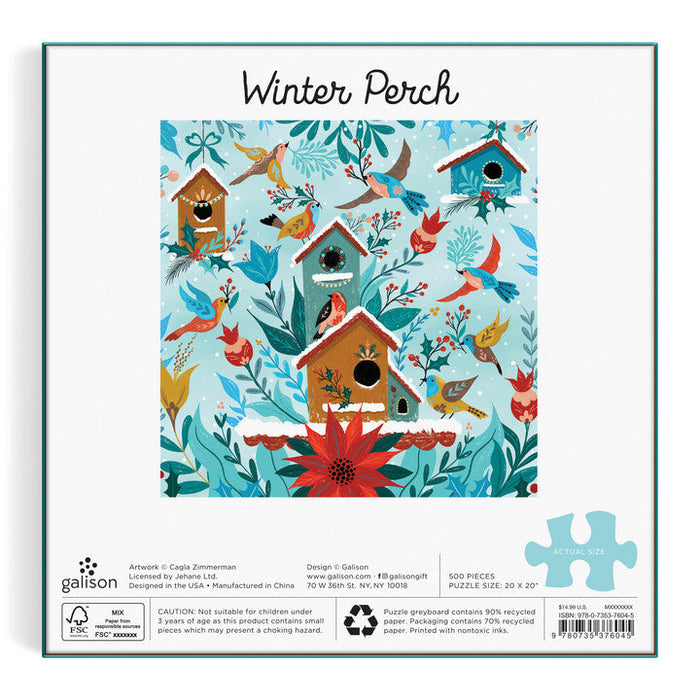 Winter Perch 500 Piece Puzzle Puzzles Cagla Zimmerman