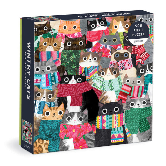 Wintry Cats 500 Piece Puzzle Puzzles Angela Rozelaar