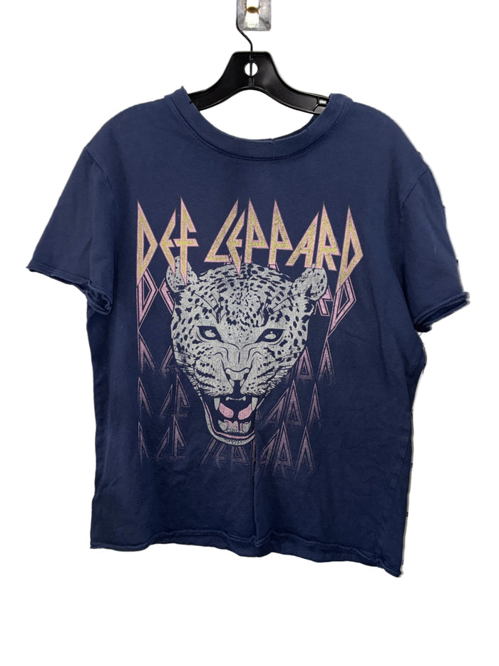 Women’s Distressed Def Leppard Short Sleeve Size M Medium