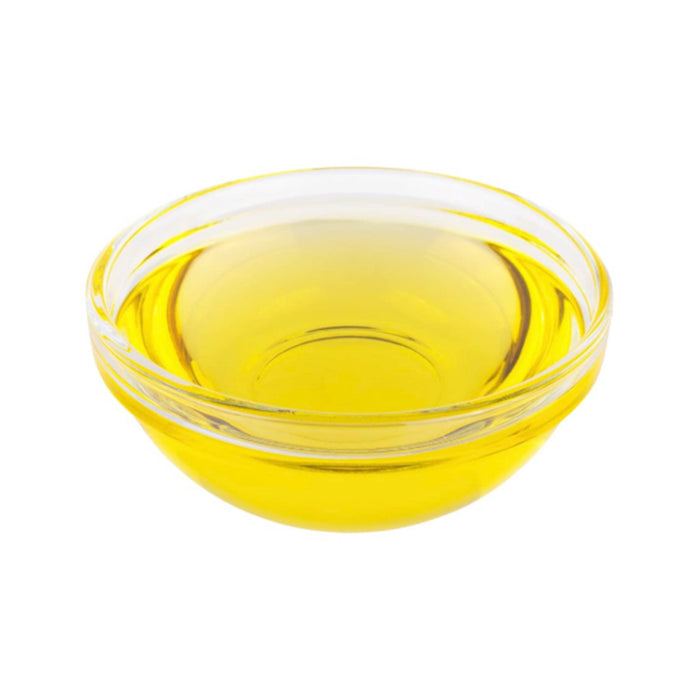 WOO World of Oils Organic Apricot Oil in glass dish.