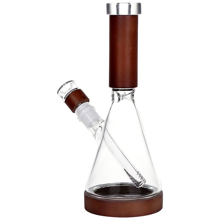 Wood on Glass Beaker Bong