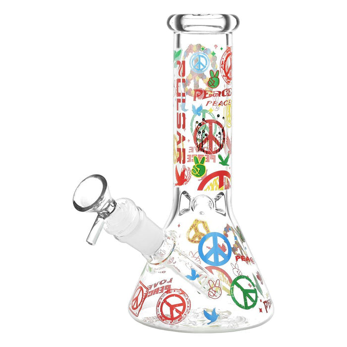 World peace glass beaker bong