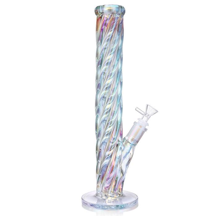 XL Iridescent Twisted Glass Bong