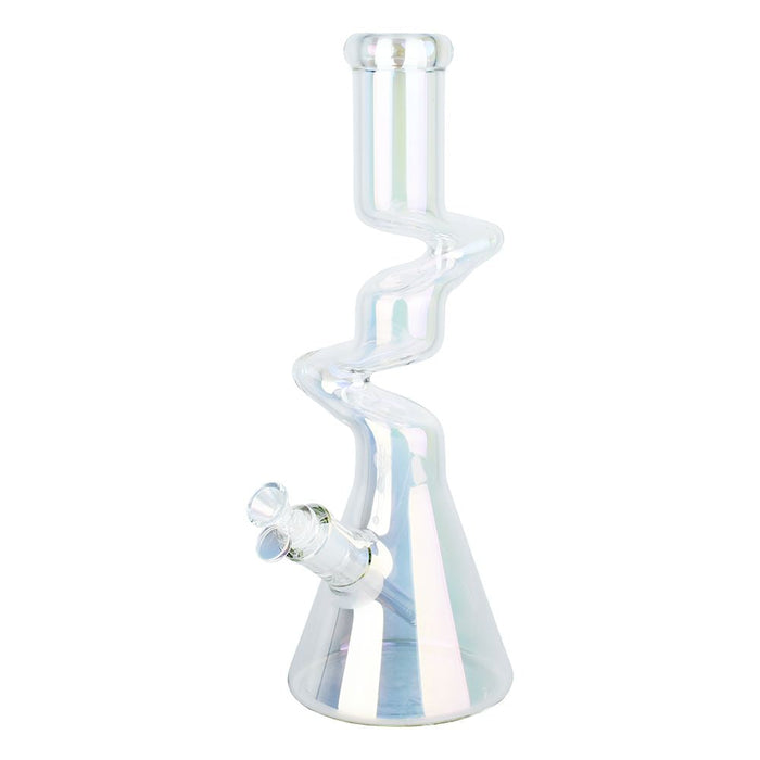 XL Twisty Tunnel Electroplated Glass Bong - 15"