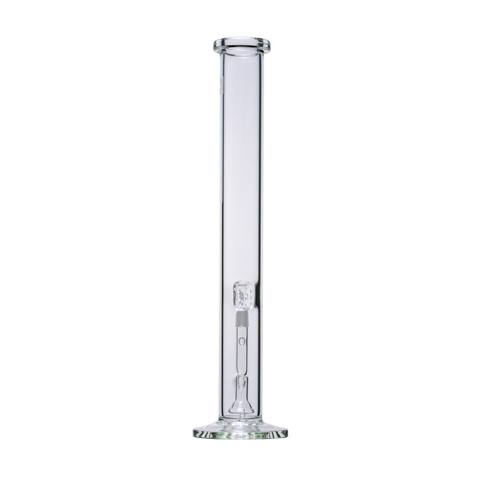 Clear glass water pipe on a white background