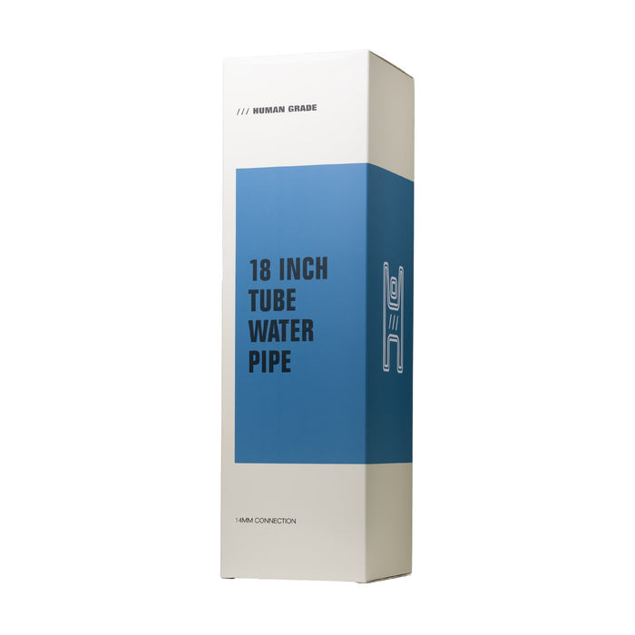 Box for 18 inch tube water pipe with blue and white design
