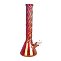 XXL Red Spiral Neck Glass Beaker Bong